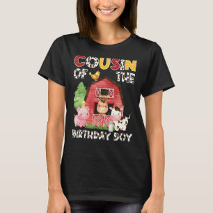 Cousin Of The Birthday Boy Farming Cow Family Matc T-Shirt