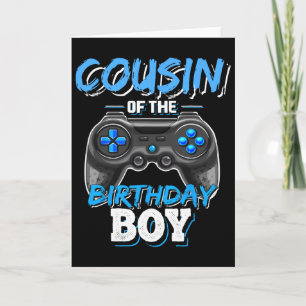 Cousin Of The Birthday Boy Matching Video Game Bir Card