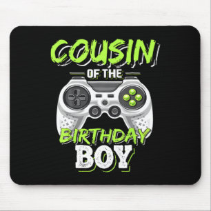 Cousin Of The Birthday Boy Matching Video Game Bir Mouse Mat