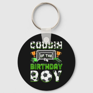Cousin Of The Birthday Boy Soccer Family Matching Key Ring