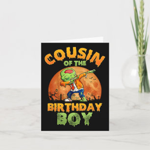 Cousin Of The Birthday Boy Zombie Mum Halloween Co Card
