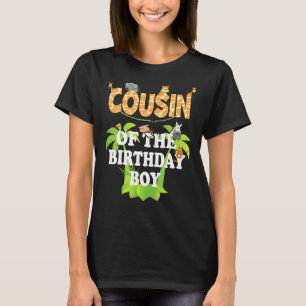 Cousin Of The Birthday Boy Zoo Theme Animal Party T-Shirt