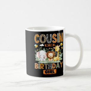 Cousin of the birthday girl safari jungle wild coffee mug