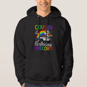 Cousin Of The Birthday Unicorn Monster Truck Hoodie