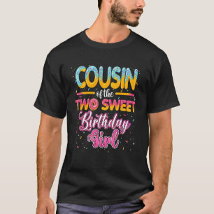Cousin Of The Two Sweet Birthday Girl Doughnut 2nd T-Shirt