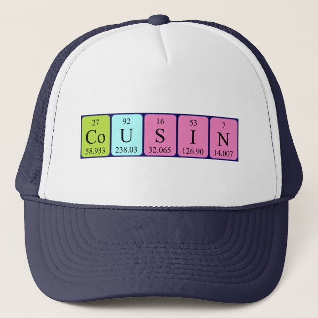 Cousin periodic table name hat (Front)