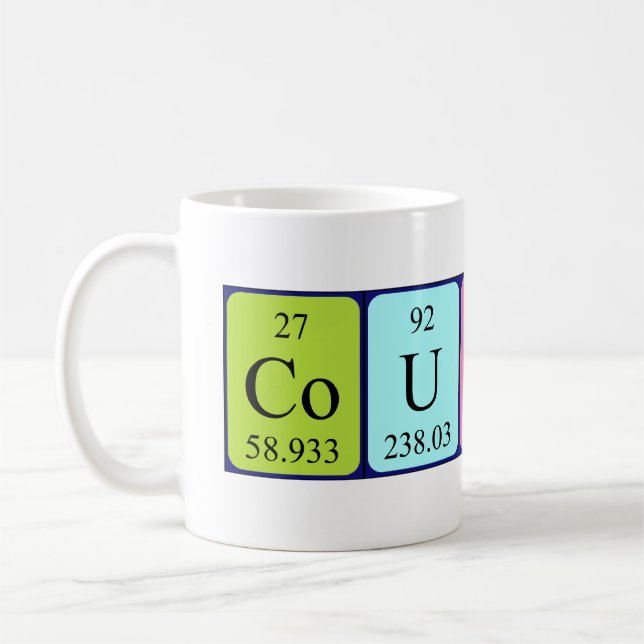 Cousin periodic table name mug (Left)