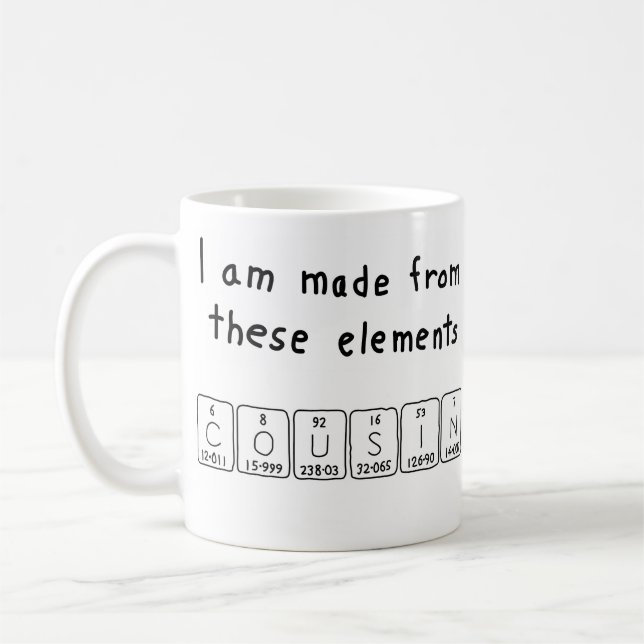 Cousin periodic table name mug (Left)