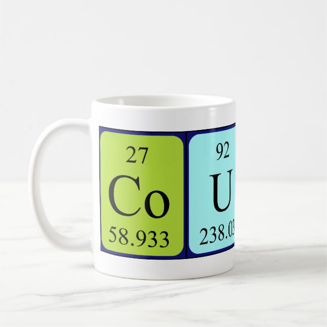 Cousin periodic table name mug (Left)