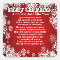 Cousin Poem - Christmas Design