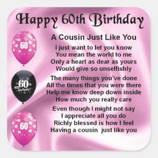 60th Birthday Stickers | Zazzle.co.uk