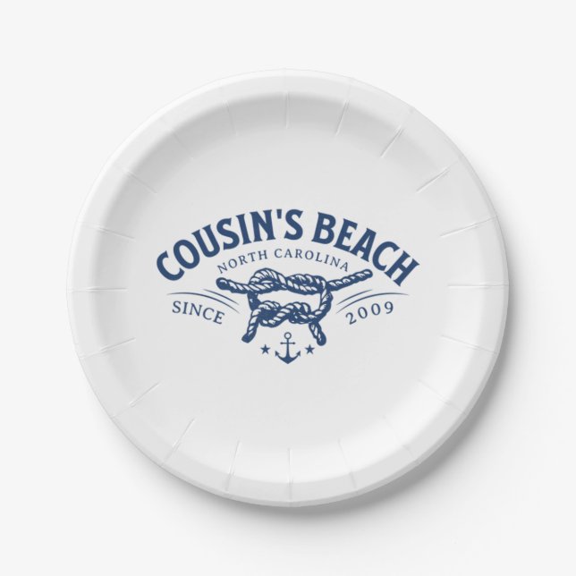 Cousin’s Beach NC The Summer I Turned Pretty  Paper Plate (Front)