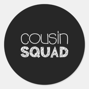 Cousin Squad Adults Kids Cousin Giving  Classic Round Sticker