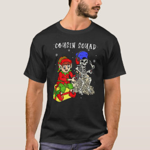 Cousin Squad Gamer Elf Skeleton Gaming Christmas H T-Shirt