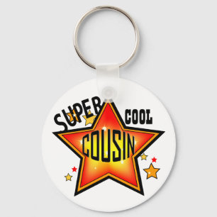 Cousin Super Cool Star Funny Keychain