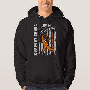 Cousin Support Squad Leukemia Awareness American F Hoodie