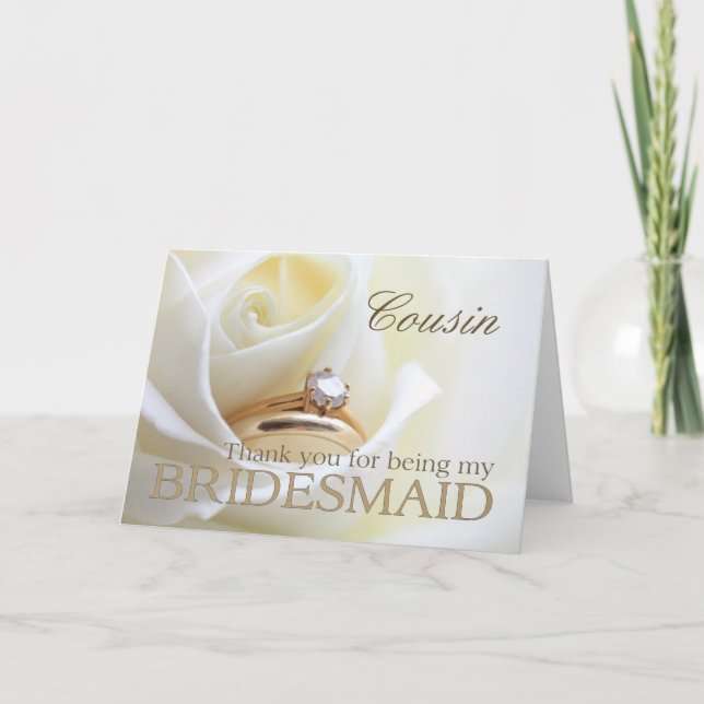 Cousin  Thank you for being my Bridesmaid (Front)