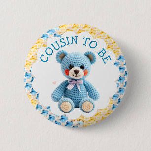 Cousin to Be Boy's Baby Shower 6 Cm Round Badge