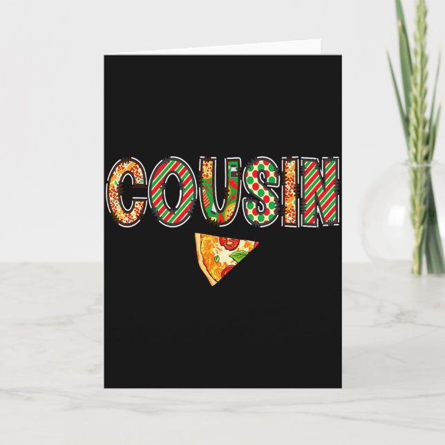Cousin Zza Birthday Squad Crew Family Matching  Card (Front)