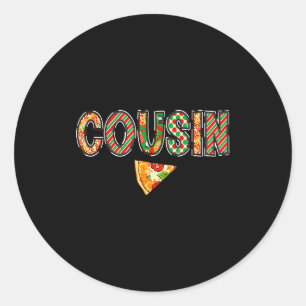 Cousin Zza Birthday Squad Crew Family Matching  Classic Round Sticker