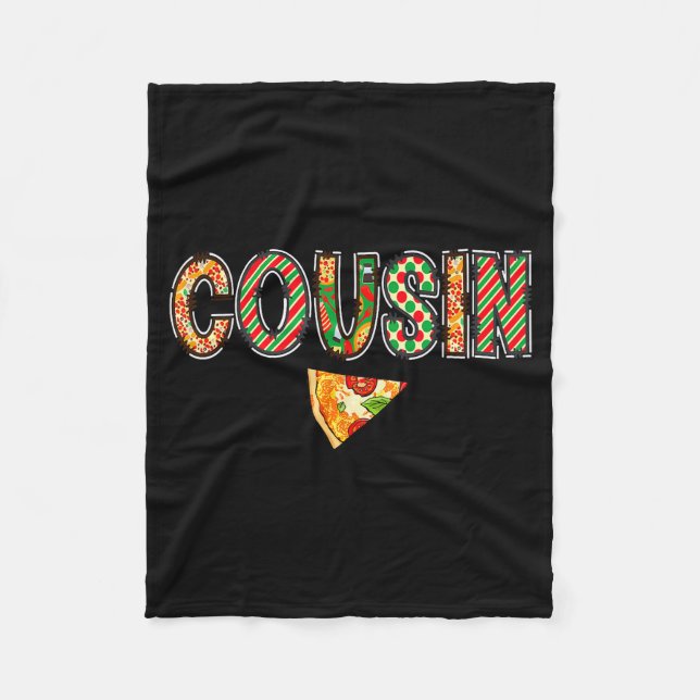 Cousin Zza Birthday Squad Crew Family Matching  Fleece Blanket (Front)