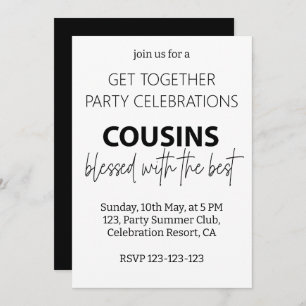 Cousins Blessed With The Best Family Reunion Party Invitation