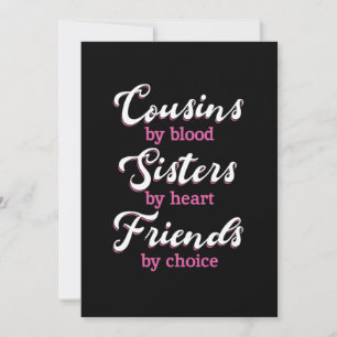 Cousins By Blood Friends Sister Brother Family Gif Invitation