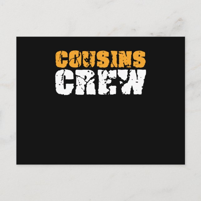 Cousins Crew Sister Brother Aunt Uncle Family Gift Postcard (Front)