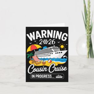 Cousins Cruise Trip Progress 2026 Illustration Card