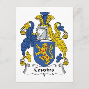 Cousins Family Crest Postcard