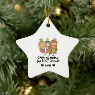 Cousins Make the Best Friends Ceramic Tree Decoration
