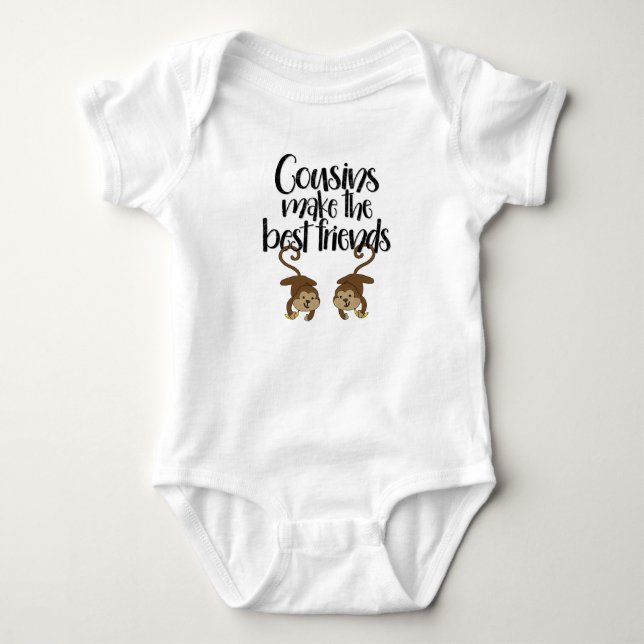 "Cousins make the best friends" Monkey Bodysuit (Front)