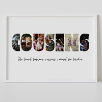 Cousins Photo Collage Poster
