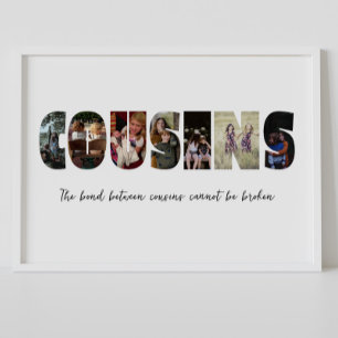 Cousins Photo Collage Poster
