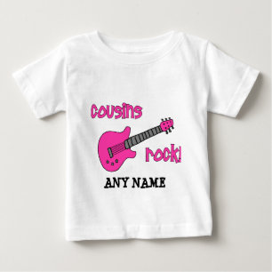Cousins Rock! with Pink Guitar Baby T-Shirt
