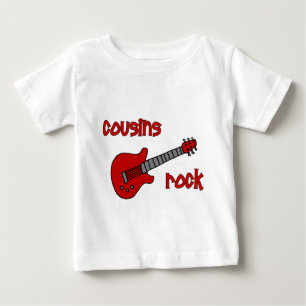 Cousins Rock! with Red Guitar Baby T-Shirt