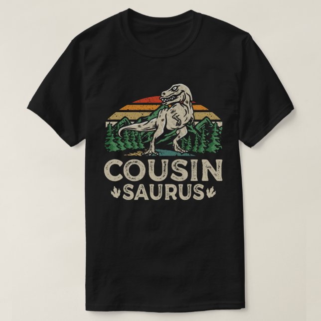 Cousinsaurus Dinosaur T Rex Cousin Saurus Matching T-Shirt (Design Front)