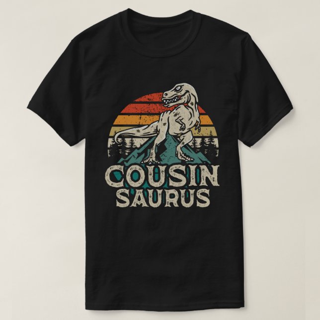 Cousinsaurus Dinosaur T Rex Cousin Saurus Matching T-Shirt (Design Front)
