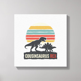 Cousinsaurus Rex Funny Dinosaur Vintage Shirt Desi Canvas Print
