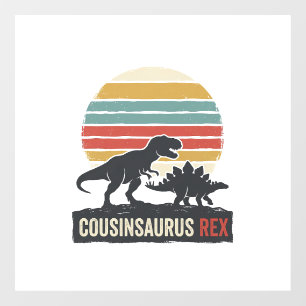 Cousinsaurus Rex Funny Dinosaur Vintage Shirt Desi Window Cling