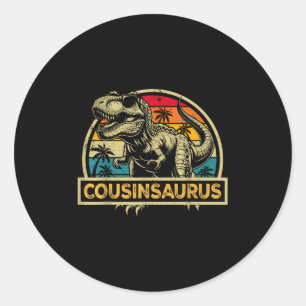 Cousinsaurus T Rex Dinosaur Cousin Saurus Family M Classic Round Sticker