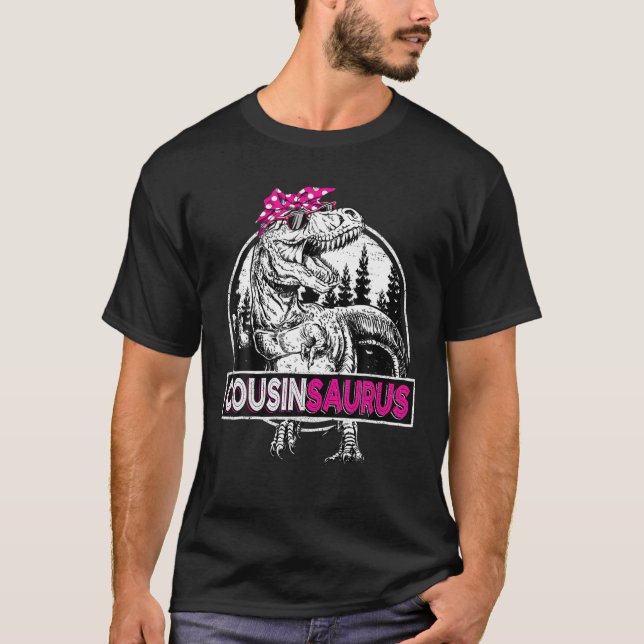 Cousinsaurus T Rex Dinosaur Cousin Saurus Matching T-Shirt (Front)