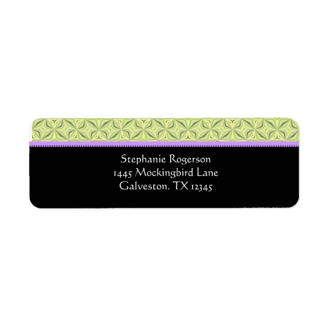 Couture Border Return Address Labels (Front)