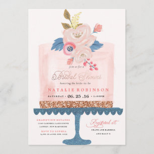 Couture Cake Bridal Shower Invitation - PINK