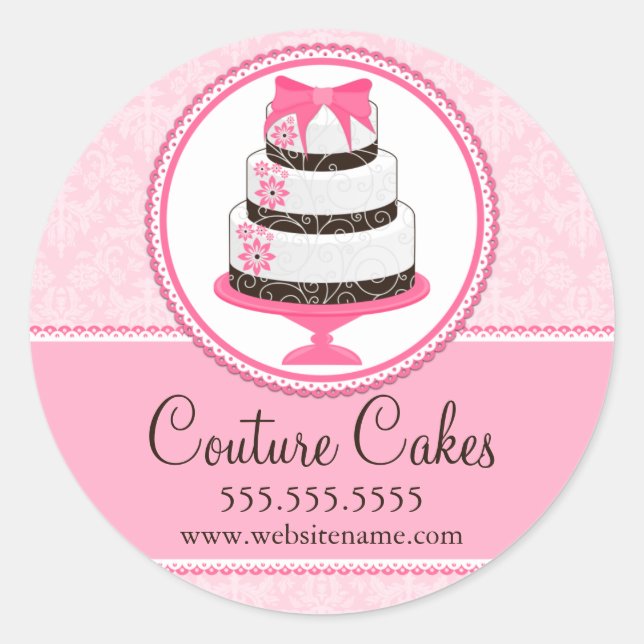 Couture Cakes Bakery Box Seals (Front)