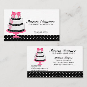 Couture Cakes Bakery Custom Business Card