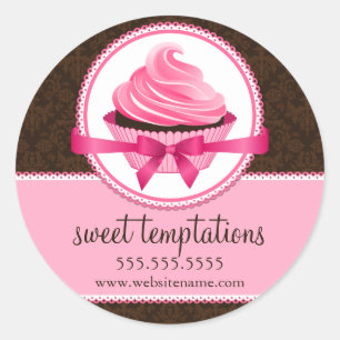 Couture Cupcake Bakery Box Seals