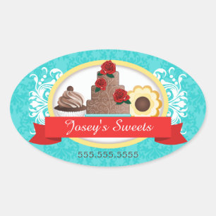 Couture Cupcake Bakery Box Seals