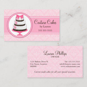 Couture Custom Cake Bakery Business Card
