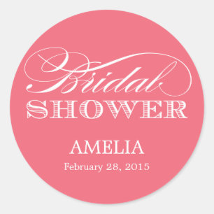 Couture Elegance Bridal Shower Sticker